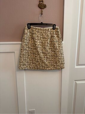 Hatched Official Sequin Mosaic Mini Skirt Gold Champagne Party